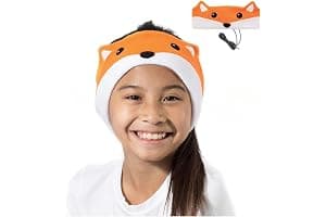 CozyPhones Kids Headphones Volume Limited with Thin Speakers & Super Soft Fleece Headband - Perfect Toddlers & Children's Earphones for Home, School & Travel - Fox