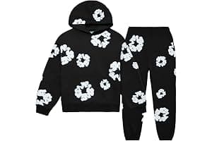 Unisex Tracksuit Set Men Women Casual Oversized Hoodies and Pants Vintage Kapok Printed Hip Hop Pullover Hooded