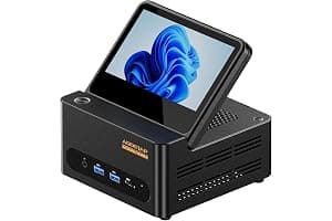 AOOSTAR G-FLIP AMD Ryzen 9 8945HS Mini PC(8C/16T, up to 5.2GHz), 32GB DDR5 1TB PCIe4.0, Radeon 780M Graphics Mini Computer, with 5 inch Touchscreen, with OCuLink Dual USB4, Dual 2.5G LAN/HDMI/WIFl6