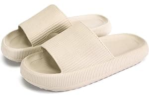 rosyclo Cloud Slippers for Women and Men, Pillow House Slippers Shower Shoes Indoor Slides Bathroom Sandals, Ultimate Comfort, Lightweight, Thick Sole, Non-Slip, Easy to Clean