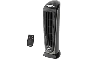Lasko 1500W Ceramic Tower Space Heater with Remote, Thermostat, Timer & Widespread Oscillation, Portable Electric Heater for Indoor Use, Bedroom & Living Room, 751320