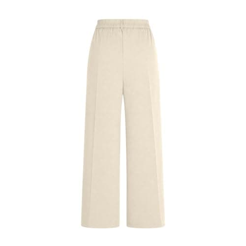 Women Wide Leg Pants Work Business Lightweight Trousers High Waist Work Casual Pull On Slacks with Pockets 2026 — view 5