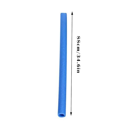12Pcs Trampoline Pole Foam Sleeves, 34.64 Inch/88CM Waterproof Round Tube Protective Trampoline Spring Cover Padding, Protective Trampoline Spring Cover Padding for Indoor and Outdoor (Blue)