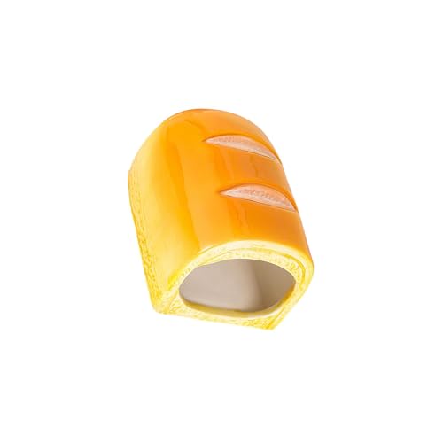 homwowo Unique Hamster Houses Durable Ceramic Safe Hideout Dwarf Hamsters Nesting Place Long Bread Size Is 4.33inch X 2.56inch Small Hamster House Small Animal Houses Habitats , Toast — view 2