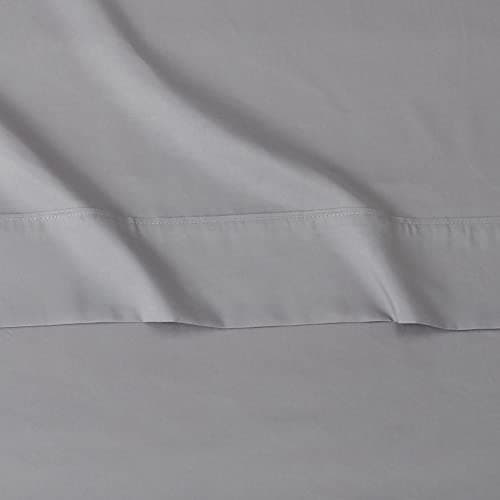 Amazon Basics Lightweight Super Soft, Breathable Easy Care Microfiber 3 Piece Bed Sheet Set with 14-Inch Deep Pockets, Twin, Dark Gray, Solid — view 3