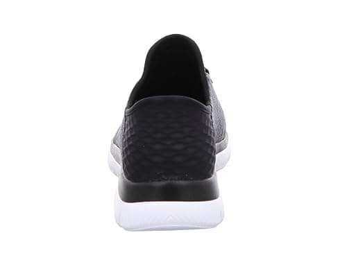 Skechers Women's Summits Hands-Free Slip-Ins – Memory Foam Insole, Heel Pillow, Vegan Materials Sneaker, Black White, 8 Wide — view 5