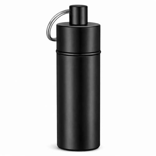 Superfine Kitchen Seasoning Holder | Compact Spice Metal Container Bottle | Coarse to Fine Salt Pepper Jar - Black Aluminum Seasoning Canister for Cooking & Dining