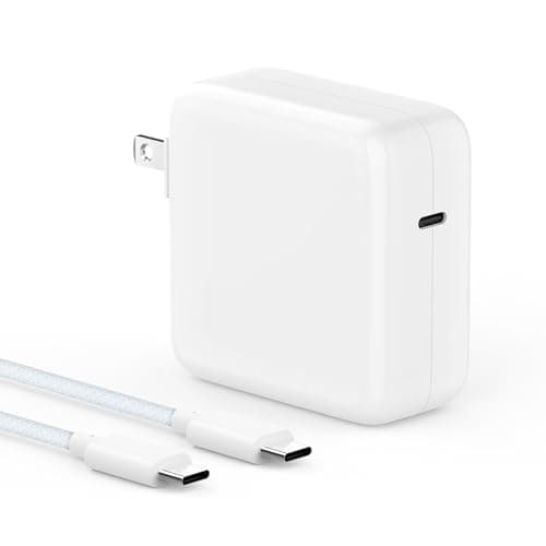 Charger for MacBook Pro 16 14 inch MacBook Air 15 13 inch 2025 2024 2023 2022 2021 2020 2019 M4 M3 M2 M1, Super Compact 100W USB C Laptop Power Adapter, 6.6FT USB-C Braided Cable, Original Quality