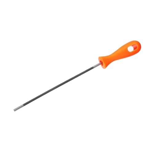 HARFINGTON Chainsaw File 11/64"(4.5mm) Chrome Steel Double Cut Round Rasp with Plastic Handle for Chain Saw Polishing — view 2
