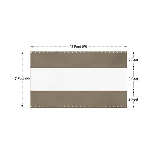 Covers & All Outdoor Clear Panel Curtain, 12 oz Vinyl Outdoor Curtains for Patio, Weather Resistant Waterproof Tarp with Brass Grommets for Pergola, Porch, Gazebos, Balcony (7'H x 12'W Feet, Beige) — view 2