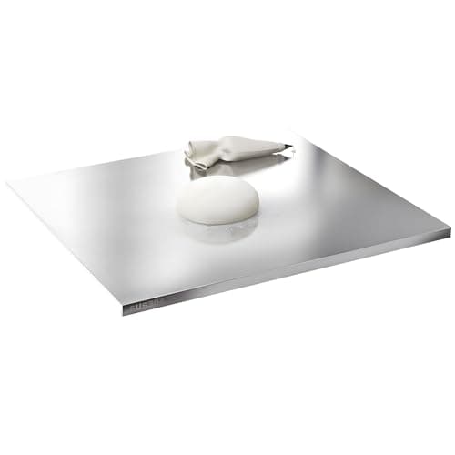 Stainless Steel Cutting Boards for Kitchen,304 Stainless Steel Chopping Boards with Lip and Non-slip silicone pad for Countertop Cutting Meats Fruits,Easy To Clean(11.8 * 15.7 * 0.06inch)