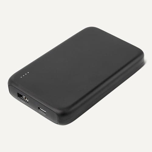 Amazon Basics Slim Portable Charger Power Bank with LED Display, 10,000 mAh, Black — view 4