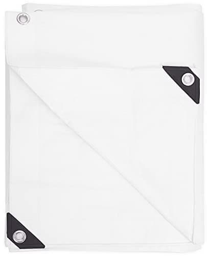 Kotap 8-ft x 10-ft Heavy-Duty 12 by 12 Cross Weave 8-mil White Poly Tarp, Item: TRW-0810 — view 4