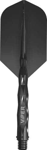 Viper Diamond Core Integrated Dart Flight & Shaft System - Precision Darting Accessory with Tough Polymers for Enhanced Performance, Set of 3, Medium Shaft, Slim Flight, Black — view 2
