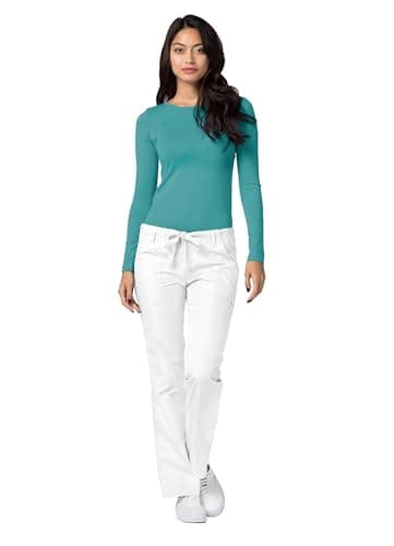 Adar Underscrubs for Women 2 Pack - Long Sleeve Underscrub Comfort Tee - 2902 - Aquamarine - XS — view 4