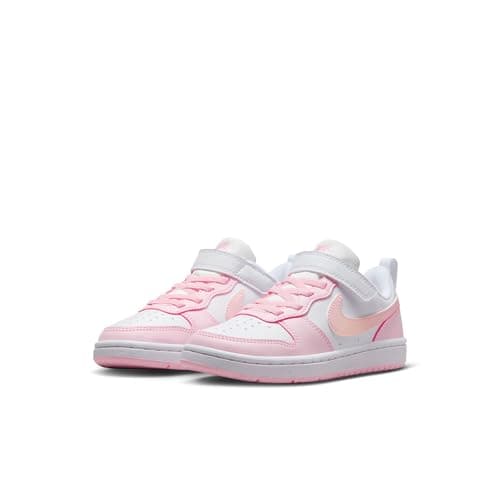 Nike Little Kid's Court Borough Low Recraft Shoes, White/Pink Foam, 12C — view 5