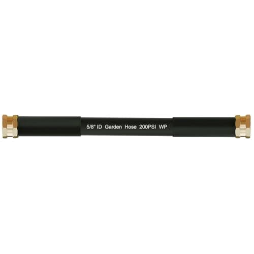 Beitopamz Short Garden Hose 1 ft x 5/8" Female to Female, Heavy Duty Small Water Hose Extender Connector, Leak-Free Connections Hybrid Rubber Leader Hose with 3/4" Double GHT Fittings, Black
