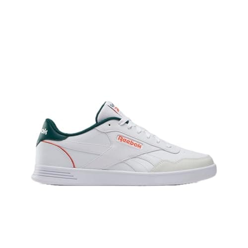 Reebok Unisex Court Advance Sneaker, Footwear White/Collegiate Green/Pump Orange, 12.5 Women/11 Men