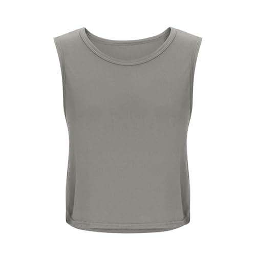 Women's Sleeveless Workout Vest Tops - Solid Tank Top with Side Hollowed Out, Breathable Round Neck Fitness Shirts — view 4