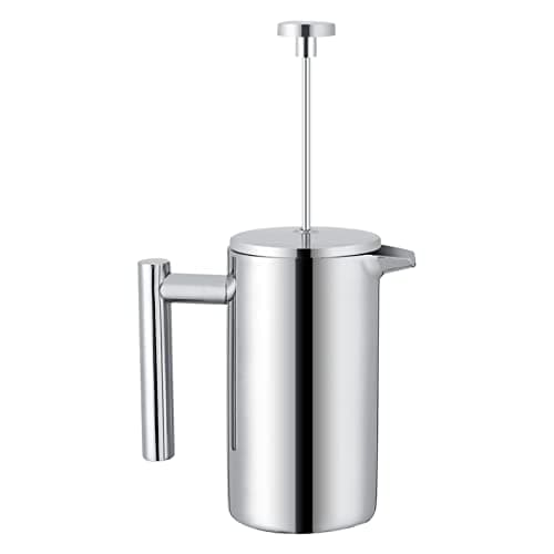 Dpofirs Double Wall Stainless Steel French Press 350ml | Insulated Coffee Maker with Precision Filter for Hot or Cold Brew — view 2