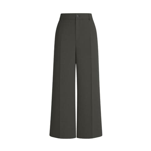 Women Wide Leg Pants Work Business Lightweight Trousers High Waist Work Casual Pull On Slacks with Pockets 2026 — view 4