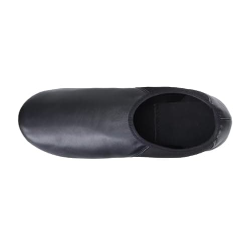 ARCLIBER Unisex PU Leather Slip On Jazz Shoe for Girls Boys Size Big Kid 5 Black — view 4