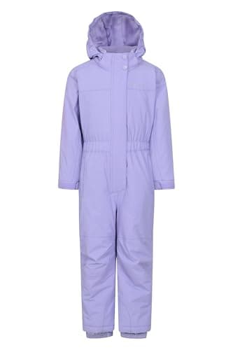 Mountain Warehouse Cloud Kids All in 1 Snowsuit - Waterproof Skisuit Light Purple Kids 3-4 Yrs (98-104 cm)