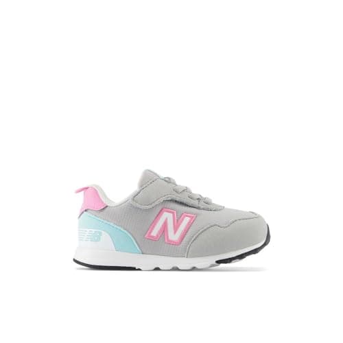 New Balance Kid's 515 V1 NEW-B Hook & Loop Sneaker, Rain Cloud/Reflection/Signal Pink, 9 M Toddler