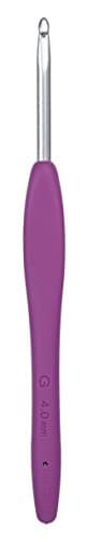 Clover 1045/G Purple Amour Crochet Hook, Size G, 4.0mm — view 2