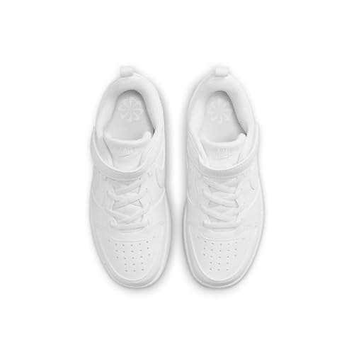 Nike Little Kid's Court Borough Low Recraft Shoes, White/White-White, 2Y — view 4