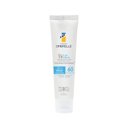 Garnier Ombrelle Kids Sunscreen Lotion SPF 60, Formulated for Sensitive Skin, Non-comedogenic, Hypoallergenic, Fragrance-Free, Very High Broad-Spectrum UVA/UVB Protection, Water Resistant, 300ml