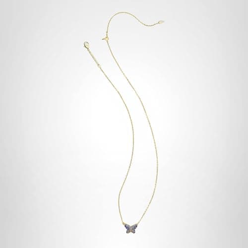 Kendra Scott 14k Gold-Plated Lillia Crystal Pendant Necklace in Blue Crystal, Fashion Jewelry for Women — view 4