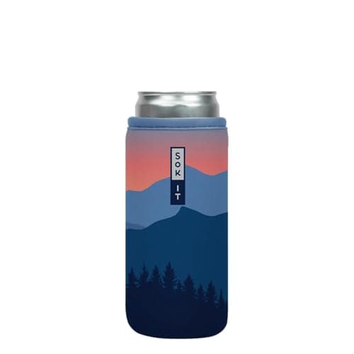 Sok It CanSok Sleeve for Beer & Soda Insulated Neoprene Cover (Blue Ridge, 12oz Slim Can Sleeve)