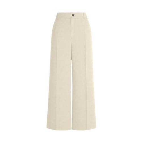 Women Wide Leg Pants Work Business Lightweight Trousers High Waist Work Casual Pull On Slacks with Pockets 2026 — view 4
