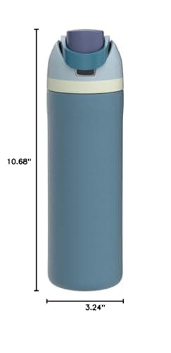 Owala FreeSip Insulated Stainless Steel Water Bottle with Straw, BPA-Free Sports Water Bottle, Great for Travel, 24 Oz, Denim — view 7