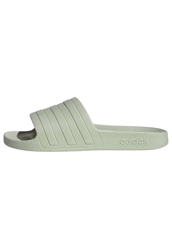 adidas Women's Adilette Aqua, LinenGreenLinenGreenLinenGreen, 8