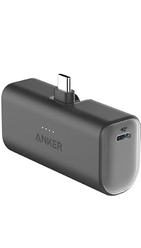 Anker Portable Charger, Nano Power Bank with Built-in USB C Connector, 5,000mAh Portable Charger 22.5W, for iPhone 17/16/15 Series, Samsung S22/23 Series, iPad Pro/Air, AirPods, and More — view 3