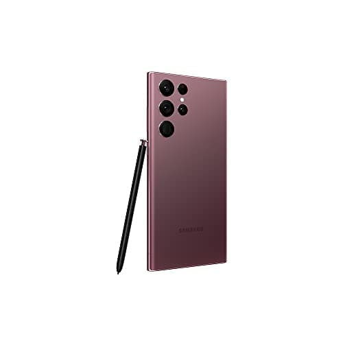 Samsung Galaxy S22 Ultra 5G Burgundy 256GB - 6.8" 120 Hz AMOLED Display, 108MP+12MP+10MP+10MP Rear Camera, 40MP Selfie Camera, 8K Video, S-Pen included (CAD Version & Warranty) — view 2