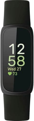 Fitbit Inspire 3 Health & Fitness Tracker with Stress Management, Workout Intensity, Sleep Tracking, 24/7 Heart Rate - 3-Month Google Health Premium Membership Included - Midnight Zen/Black — view 3