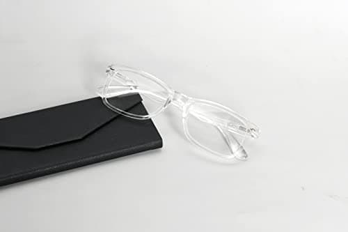 Eyekepper Women's Stylish Readers Comfortable Reading Glasses Men Transparent Frame Spring Hinges — view 5