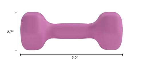 Amazon Basics Neoprene Dumbbell Hand Weights, Easy to Grip, 3 Pounds, Purple, Pair — view 4