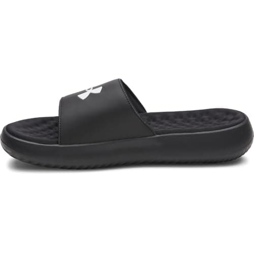 Under Armour Men's Ignite Pro 8 Fixed Band Slides, (004) Black/Black/White, 10, US — view 5