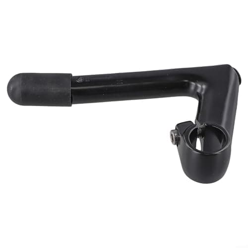 Gooseneck for Bike Stem for 22.2 mm Fork – Aluminum Alloy, -17° Angle, 80 mm Extension & 150 mm Center Pole Length, Compatible with 25.4 mm Handle(Black) — view 4