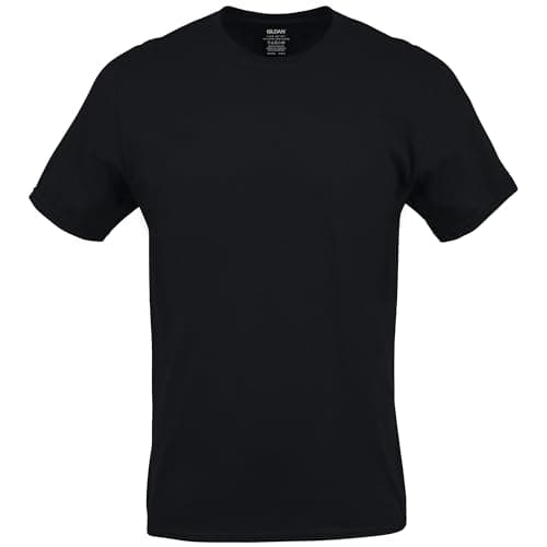 Gildan Men's Crew T-Shirts, Multipack, Style G1100, Black (6-Pack), X-Large — view 3