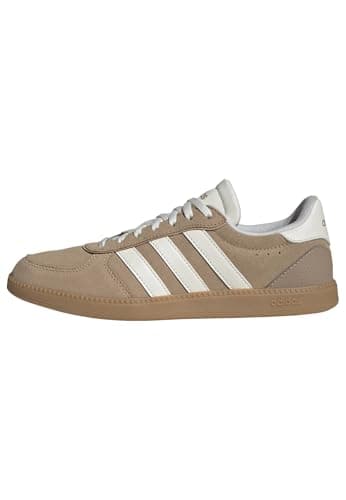 Adidas Women's Breaknet Sleek, Warm Sandstone/White/Gum, 9