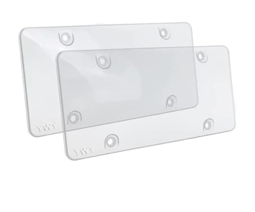 2 Pack License Plate Cover,Weather Resistance,Unbreakable Licence Plate Protector with Transparent Design,Fits All Standard 6x12Inches License Plates, (Clear-2)