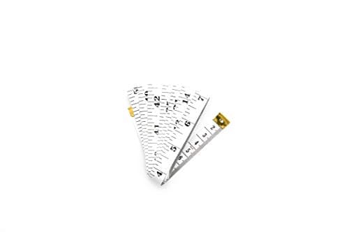 GDMINLO Soft Tape Measure Double Scale Body Sewing Flexible Tailor Craft Vinyl Ruler for Weight Loss Medical Body Measurement, Has Centimetre Scale on Reverse Side 60-inch（White） — view 3