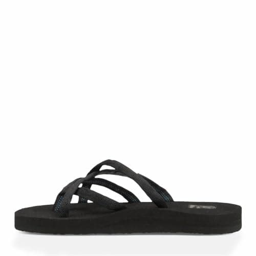Teva womens Olowahu Sandal, Black on Black, 7 US — view 2