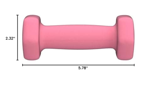 Amazon Basics Neoprene Dumbbell Hand Weights for Workout and Exercise, 2 Pounds, Pink, Pair — view 4