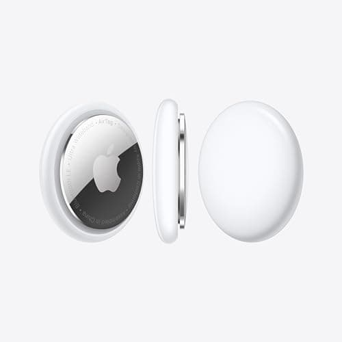 Apple AirTag (1st Generation) - 4 Pack. Keep Track of and find Your Keys, Wallet, Luggage, Backpack, and More. Simple one-tap Set up with iPhone or iPad, Bluetooth — view 2